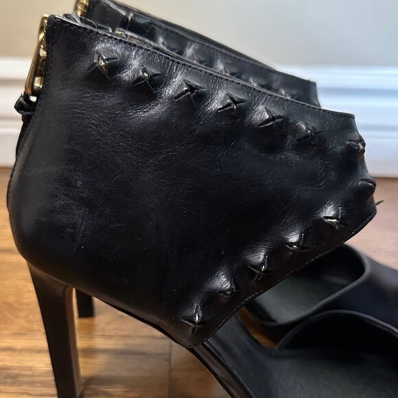 Elliott Lucca- Caterina Peekaboo Studs Heels, Black- Size 8 - Picture 3 of 12